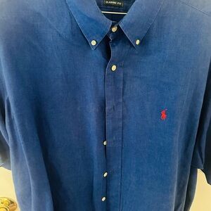 Ralph Lauren Blue Casual Button Down Shirt